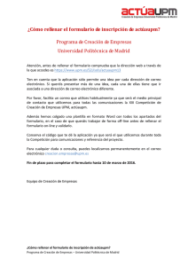 Guía para la inscripción - Universidad Politécnica de Madrid