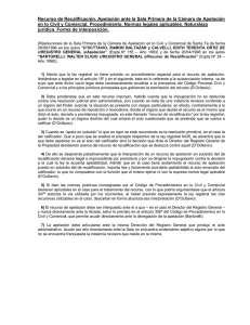 Recurso de Recalificaci&oacute;n. Apelaci&oacute;n ante la Sala Primera de la