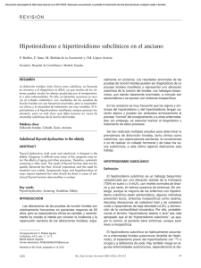 Hipotiroidismo e hipertiroidismo subclínicos en el anciano