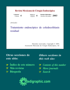 Tratamiento endoscópico de coledocolitiasis residual