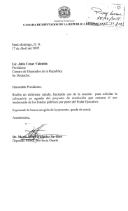 Page 1 ¿ , República Dominicana i CAMARA DE DIPUTADOS DE