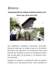 parque turístico - Presidencia de la República del Ecuador