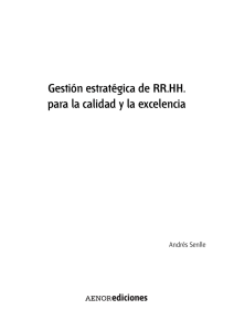 Gestión estratégica de RR.HH. para la calidad y la excelencia