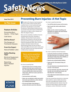 Preventing Burn Injuries–A Hot Topic