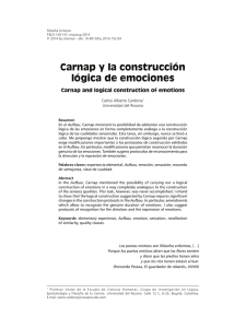 Carnap y la construcción lógica de emociones