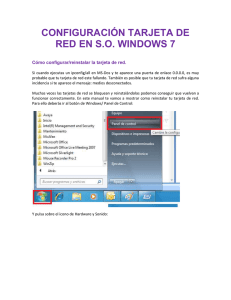 configuración tarjeta de red en so windows 7