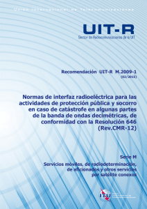 Recomendación UIT-R M.2009-1