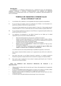 Normas Misiones - Cámara de Comercio de Bilbao