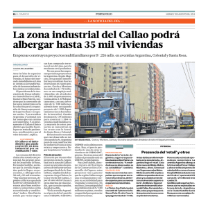 La zona industrial del Callao podrá albergar hasta 35 mil viviendas