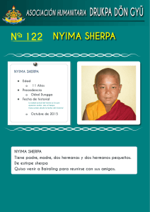 NYIMA SHERPA Tiene padre, madre, dos hermanas y dos