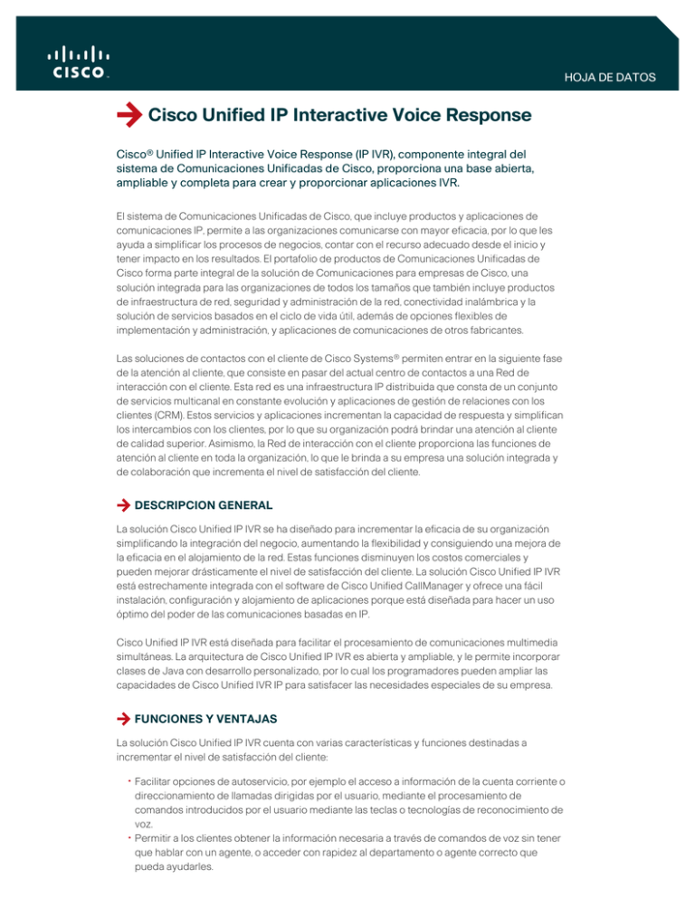 Cisco Unified IP Interactive Voice Response