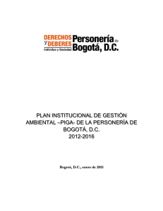 Plan Institucional de Gestión Ambiental – PIGA