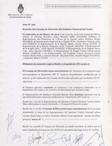 Acta Nº 499 - Instituto Nacional del Teatro