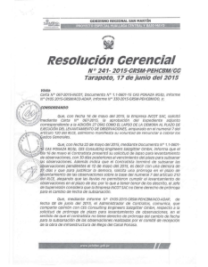 Resolución Gerencial - Proyecto Especial Huallaga Central y Bajo