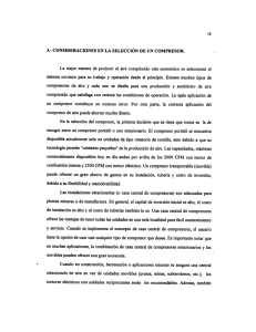 3.- CONSIDERACIONES EN LA SELECCIÓN DE UN COMPRESOR