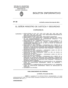 Nº 30 - Ministerio de Seguridad Provincia de Buenos Aires