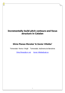 Incrementally-build pitch contours and focus structure in Catalan