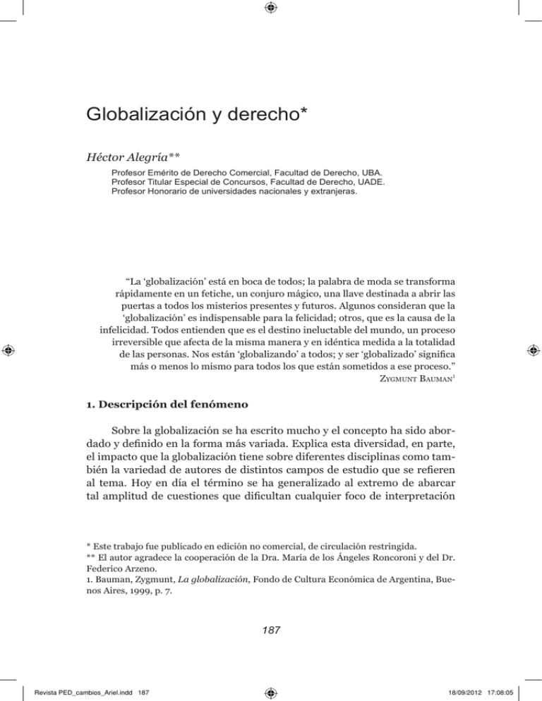 Globalizaci n Y Derecho
