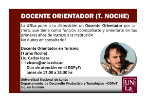 docente orientador (t. noche) - Universidad Nacional de Lanús