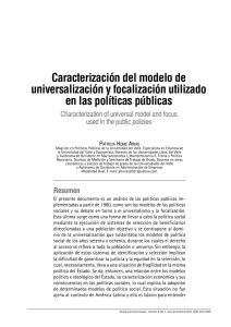 Caracterización del modelo de universalización y focalización