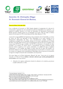 Carta Secretario General Ramsar Delta Ebro Julio