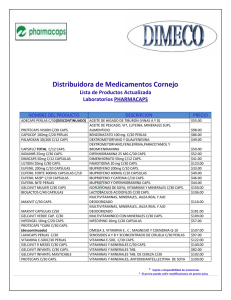 Distribuidora de Medicamentos Cornejo Lista de Productos