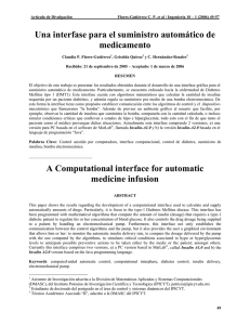 Una interfase para el suministro automático de medicamento A