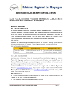 Bases del Concurso - Gobierno Regional de Moquegua