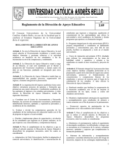 2.69 Reglamento de la Dirección de Apoyo Educativo