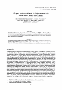 Origen y desarrollo de la Tripanosomiasis en el área Centro