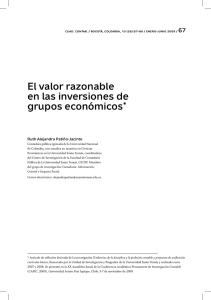 El valor razonable en las inversiones de grupos económicos*