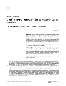 El efímero encanto de “nuestro” Law and Economics