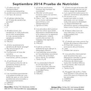 Septiembre 2014 Prueba de Nutrición