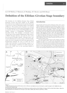 Deﬁnition of the Eifelian—Givetian Stage boundary