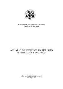 Anuario de Estudios en Turismo. Investigación y Extensión. Facultad