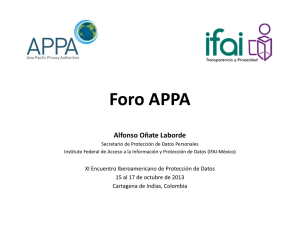 Foro APPA - Red Iberoamericana de Protección de datos