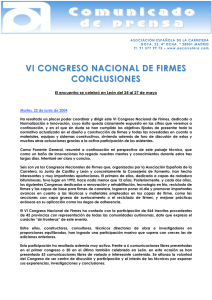 VI CONGRESO NACIONAL DE FIRMES CONCLUSIONES