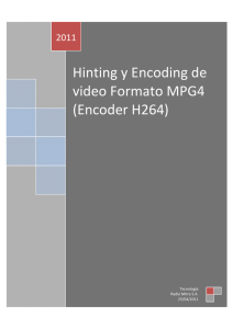 Hinting y Encoding de video Formato MPG4 (Encoder H264)