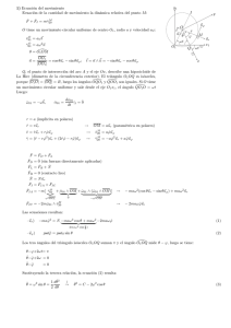 1) Ecuación del movimiento O1 x1 y1 O x y I M Q ωt ωt ϕ θ ¯r ur t n