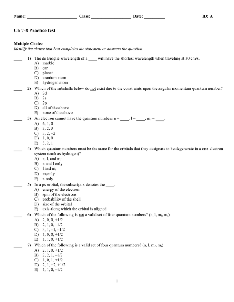 ExamView - ch 7-8 practice test.tst