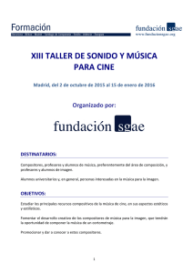 Ficha XIII Taller de sonido y musica para cine