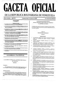 Page 1 — - - - GACETA 0FICIAL DE LA REPUBLICABOLIVARIANA