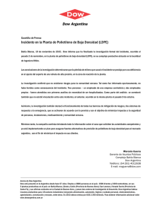 Incidente en la Planta de Polietileno de Baja Densidad (LDPE)