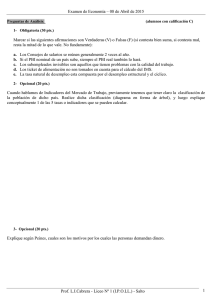 Examen de Economía – 08 de Abril de 2015 Prof. L.I.Cabrera