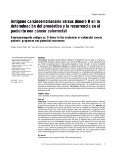 Antígeno carcinoembrionario versus dímero D