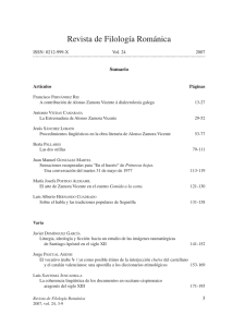 Revista de Filología Románica - Revistas Científicas Complutenses