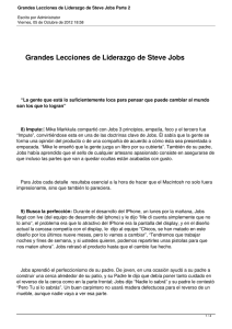 Grandes Lecciones de Liderazgo de Steve Jobs Parte 2