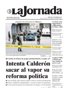 Intenta Calderón sacar al vapor su reforma política