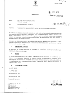 vacancia por abandono de cargo - Repositorio Institucional SED