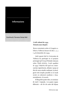 L`exili cultural de 1939. Seixanta anys després Breus comentaris